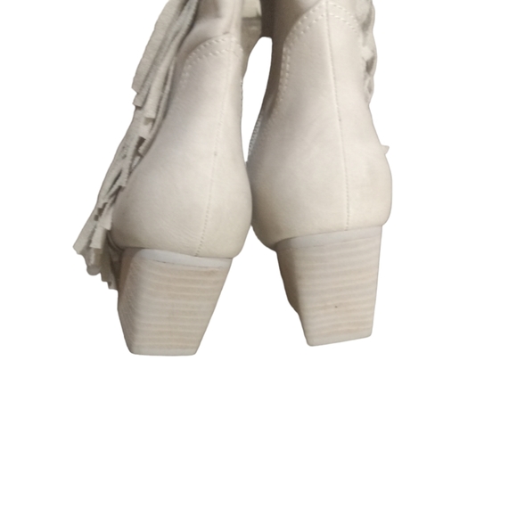DV by Dolce Vita Buckle Khloe Fringe Western Boot Ivory Size 7 - Picture 10 of 12